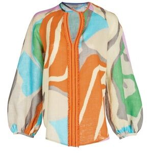 Silvia Tcherassi silvia MOLVENO linen blouse